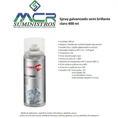 AMBROSOL - SPRAY GALVANIZADO SEMI BRILLANTE CLARO 400ML