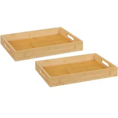 PENTHA - Bandeja de Bambú Pack X2 de 38 x 25