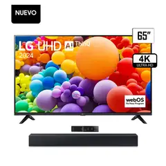 LG - TELEVISOR 65 4K SMART TV UHD 65UT7300 + BARRA DE SONIDO