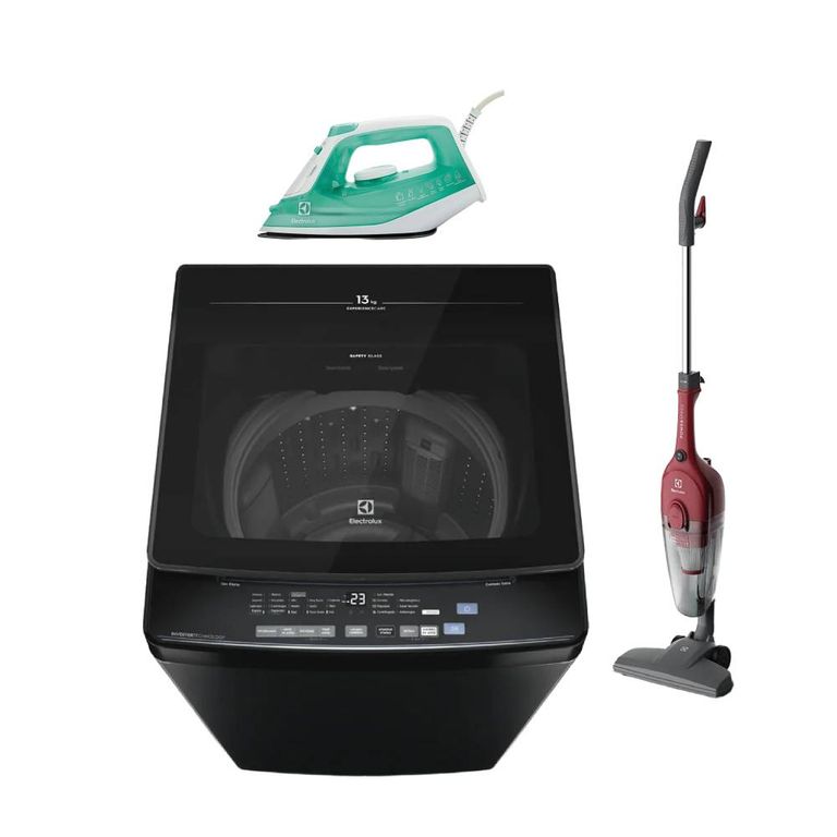 ComboLavadora Efficient Silent 13kg EWIJ13F2XSYB+Aspiradora vertical STK13+Plancha SIE70