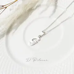 JOYERIA D'PILMER - CADENA CON DIJE INICIAL PLATA LETRA G