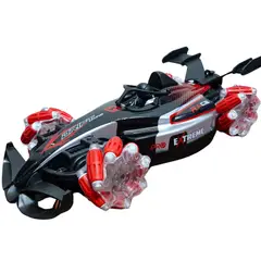 GENERICO - Carro Acrobático a Control Remoto Rojo Bota Humo