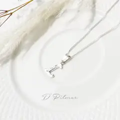 JOYERIA D'PILMER - CADENA CON DIJE INICIAL PLATA LETRA L