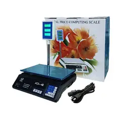 GENERICO - Balanza Digital para Bodega 40 Kg Doble Pantalla con Torre Ng