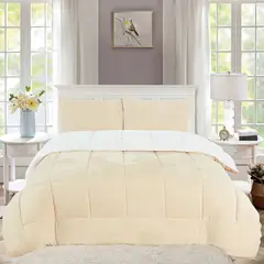 CASATEX - Edredón Queen Piel de Ángel con Sherpa Premium + Juego de Sábanas