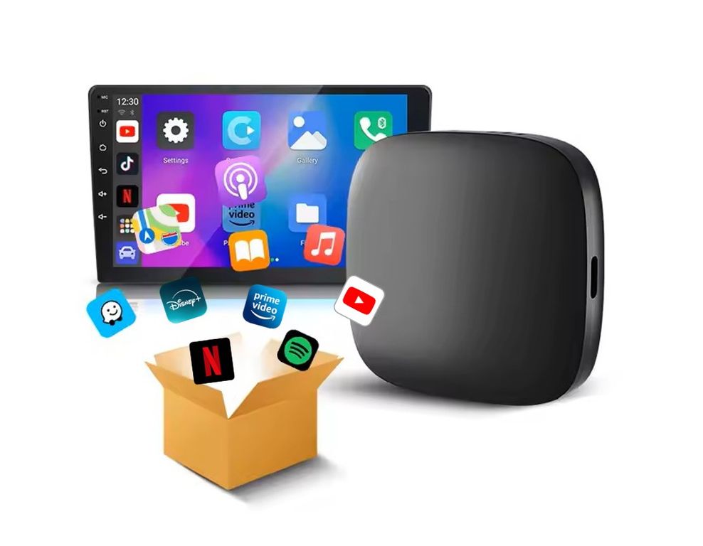 Adaptador CarPlay Android Auto Inalambrico Netflix Youtube Apps