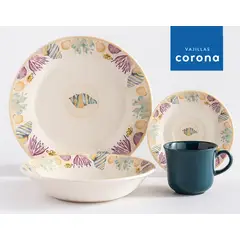 CORONA - Juego de Vajilla 16 piezas Bahar Original Garantia