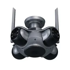 TRENDY TECH E I R L - Cámara de Seguridad Búho 360° con 4 Lentes Móviles WiFi