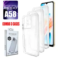 ASIA IMPORT - Combo Case Space Transparente Para Oppo A58
