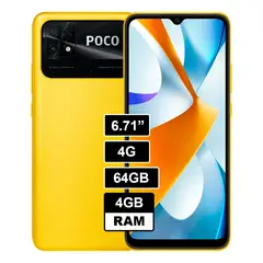 XIAOMI - Celular Poco C40 64 GB 4 GB RAM AMARILLO