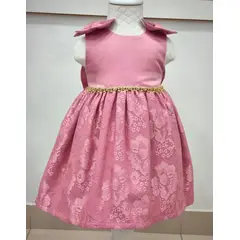 BANNITAS - Vestido de fiesta para niñas Camila palo rosa