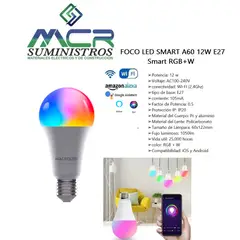 GENERICO - FOCO LED SMART A60 12W E27 Smart RGB+W