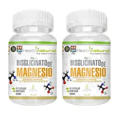 HEALTHNATURAL - PACK 2 BISGLICINATO DE MAGNESIO 1000MG