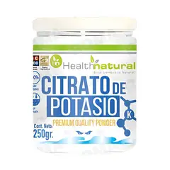 HEALTHNATURAL - CITRATO DE POTASIO PREMIUM 250GR