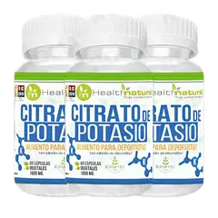HEALTHNATURAL - PACK 3 CITRATO DE POTASIO 3000MG