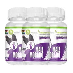 HEALTHNATURAL - PACK 3 MAIZ MORADO 1500MG