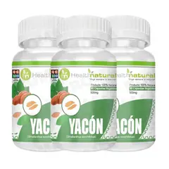 HEALTHNATURAL - PACK 3 YACÓN 1500MG