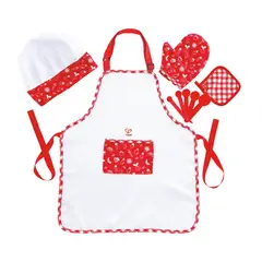 HAPE - Set de delantal de cocinero con accesorios 05 piezas