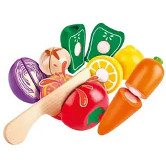 HAPE - Set de vegetales de madera para cortar 07 piezas Play Essentials
