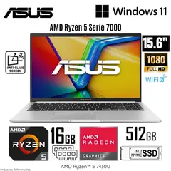 ASUS - Laptop Vivobook M1502YA-NJ544 AMD Ryzen 5-7430U 16GB RAM 512GB SSD 15.6" FHD