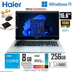HAIER - Laptop Y15T I5 Intel Core i5-1135G7 8GB RAM 256GB SSD 15.6" FHD Intel Iris Xe 1LGF0000326