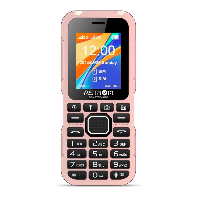 Celular Benetton 2G Con Linterna ROSADO