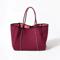 GENERICO - Bolso Tote POPUPS Everyday Con Neceser Interior Color Frambuesa