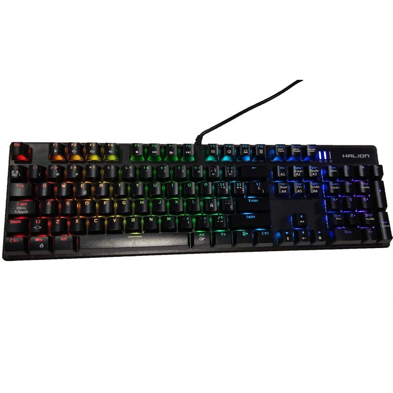 Teclado Gamer Mecánico Júpiter HA‑KG939 RGB Esp USB 104 Teclas
