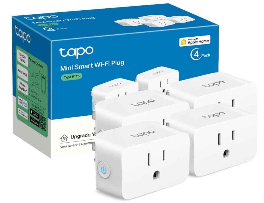 Enchufe inteligente Pack x4 TP-LINK TAPO P125 15A 1800W