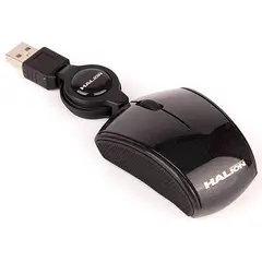 HALION - Mouse Avenger Ha480 Mini Óptico Retráctil Usb 1000dpi negro