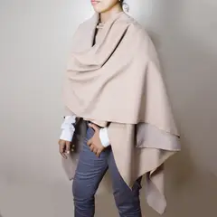 GENERICO - CHAL PONCHO ELEGANTE REVERSIBLE DOS COLORES