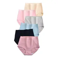 GIOIO - Bragas De Algodón De Cintura Alta De Talla Grande Para Mujer