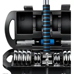 EASY FIT - Mancuernas Cromadas 20kg Ajustables + Barra Unibles