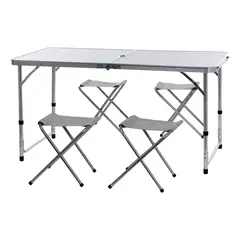 AFVENTURA - Mesa Plegable Camping Picnic Portátil Multiuso + 4 Sillas