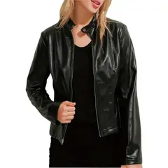 GIOIO - Chamarra De Pu De Moda Para Cortavientos Mujer