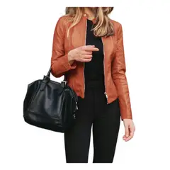 GIOIO - Chamarra De Pu De Moda Para Cortavientos Mujer