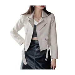 GIOIO - Mujeres De Moda Slim Chaqueta De PU Abrigo