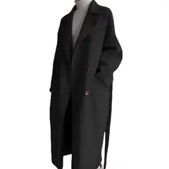 GIOIO - Abrigo Mujer Mezcla Lana Largo Entallado Oversize​