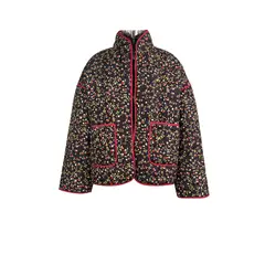 GIOIO - Abrigo Mujer Floral Acolchado Entallado Casual​