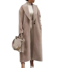 GIOIO - Abrigo Mujer Peluche Caliente Cuello Vuelto Entallada​