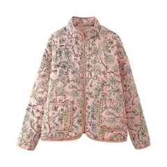 GIOIO - Chaqueta Mujer Acolchada Urbana Flor Entallada Ligera Diario​