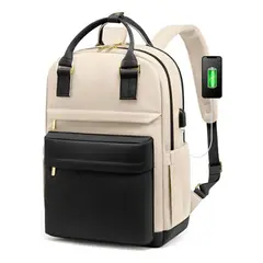 GIOIO - Mochila 30l Viaje Impermeable Notebook Adulto-beige
