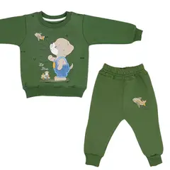 GENERICO - Conjunto Franela reactiva - 2 piezas - Perrito - Verde