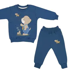 GENERICO - Conjunto Franela reactiva - 2 piezas - Perrito - Azul