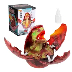 GENERICO - DINO HUEVO ROJO ELECTRÓNICO CON SONIDO BOTA HUMO + LUCES