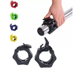 RISUTIMPORT - Seguros Para Barras Olímpicas Abrazaderas 2 Pulgadas Negro