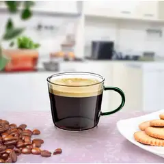 GENERICO - SET 4 TAZAS VIDRIO BOROSILICATO 500ML