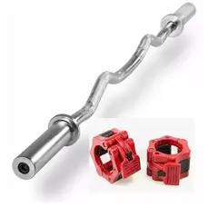 RISUTIMPORT - Seguros Para Barras Olímpicas Abrazaderas 2 Pulgadas Rojo