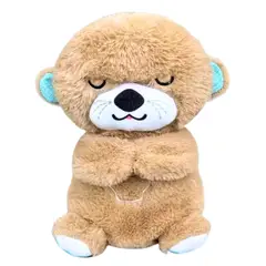 GENERICO - Peluche Nutria Pequeño Marrón Musical con Luces