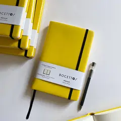 BOCETTOS - Bitácora Premium 80gr Amarillo 21 x 13cm